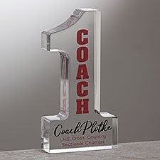 #1 Coach Personalized Colored Keepsake Award - 24236