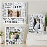 Personalized Word Art Wedding Wall Picture Frame - Modern & Bold - 24244