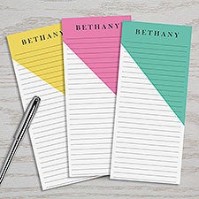 Color Blocks Personalized Lists Notepads - 24250