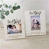 He Asked, She Said Yes Personalized Engagement Picture Frame - 24260