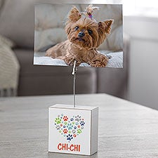 Paws On My Heart Personalized Dog Photo Clip Holder - 24267