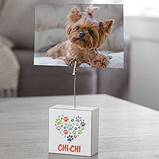 Paws On My Heart Personalized Dog Photo Clip Holder - 24267
