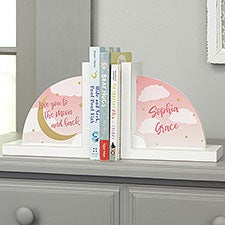 Beyond The Moon Personalized Bookends For Nursery - 24277