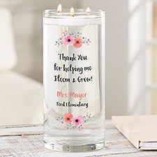 Thank You For Helping Me Bloom Personalized Glass Vase - 24288