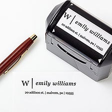 Initial Monogram Personalized Address Stamp - 24323