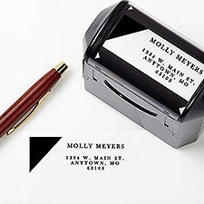 Color Blocks Personalized Self-Inking Address Stamp - 24327