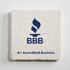 Better Business Bureau Tumbled Stone Coaster Set - 24344