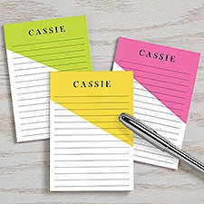 Color Blocks Personalized Mini Notepads - Set of 3 - 24356