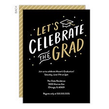 Celebrate the Grad Personalized Graduation Party Invitations - 24378