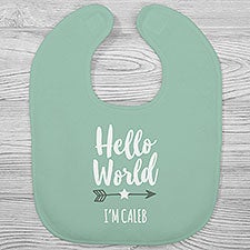 Personalized Baby Bibs - Hello World - 24385