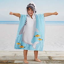 Shark Personalized Kids Poncho Towel for Beach  Pool - 24391
