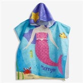 Mermaid Personalized Kids Poncho Towel for Beach  Pool - 24392