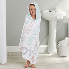 Girls Name Personalized Kids Hooded Bath Towel - 24401