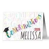 Colorful Congratulations Personalized Graduation Greeting Card - 24418