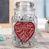 Close to Her Heart Personalized Glass Candy Jar - 24448