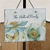 Blue Flowers Personalized Slate Plaque - 24455