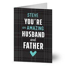 Amazing Husband Personalized Fathers Day Greeting Card - 24466