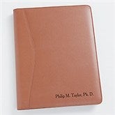 Personalized Executive Leather Portfolio - Tan - 2448