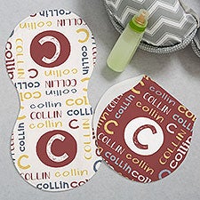 Boys Name Personalized Baby Burp Cloths - Set of 2 - 24495