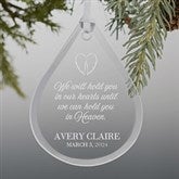 Baby Memorial Engraved Glass Infant Loss Christmas Ornament - 24504