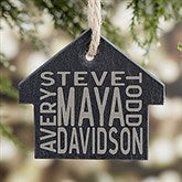 Family Home Engraved Slate House Ornament - 24513