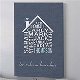 New Home Word Art Personalized Canvas Prints - 24533