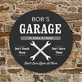 His Place Personalized Round Wood Man Cave Signs - 24537
