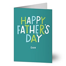 Personalized Lettered Happy Fathers Day Greeting Card - 24538