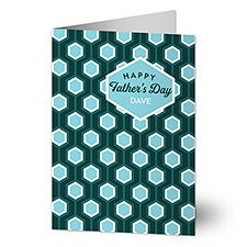 Pattern Personalized Happy Fathers Day Greeting Card - 24540