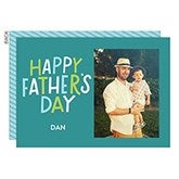 Happy Father's Day Script Personalized Photo Cards - 24542