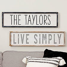Personalized Rustic Signs - Horizontal Barnwood Framed Signs - 24543