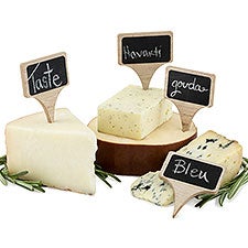 Wooden Chalkboard Cheese Markers - Set of 4 - 24562