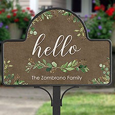 Greenery Welcome Personalized Magnetic Garden Sign - 24574