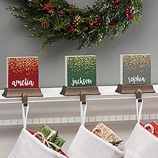 Sparkling Name Personalized Stocking Holders - 24579