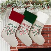 Paws On My Heart Personalized Dog Christmas Stockings - 24590
