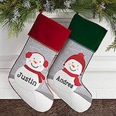 Snowman Family Personalized Christmas Stockings - 24594