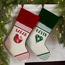 Nordic Noel Personalized Christmas Stockings - 24599