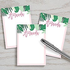 Palm Leaves Personalized Mini Notepads - Set of 3 - 24607