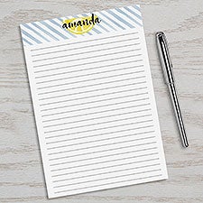 Striped Lemons Personalized Notepad - 24611