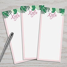 Palm Leaves Personalized Magnetic Notepads - Set of 3 - 24620