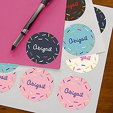 Colorful Sprinkles Personalized Stickers - 24624