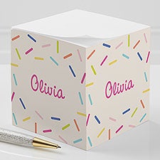 Colorful Sprinkles Personalized Paper Note Cube - 24628