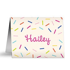 Colorful Sprinkles Personalized Note Cards - 24648