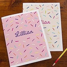 Colorful Sprinkles Personalized Folders - Set of 2 - 24649