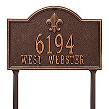 Bayou Vista Personalized Aluminum Lawn Address Signs - 24663