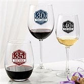 Personalized Retirement Wine Glasses - 24719