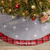 Wintry Cheer Personalized Christmas Tree Skirt - 24729