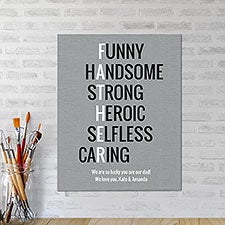 Father Acronym Personalized Canvas Tiles - 24741