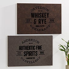 Vintage Distillery Personalized Vegan Leather Wall Decor - 24747