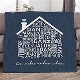 Personalized Family Blankets - Family Home - 24758